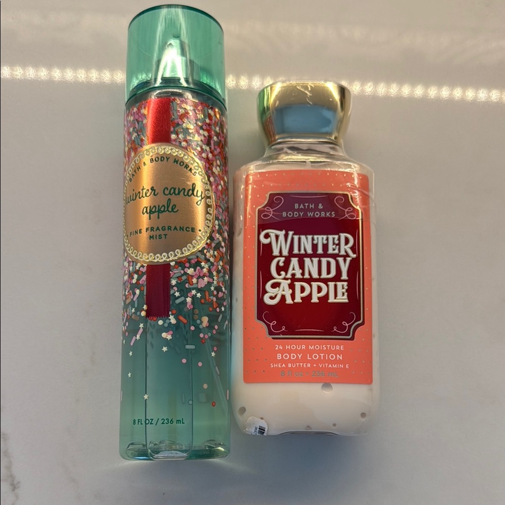 NWT Bath & Body Winter Candy Apple Body Lotion and Body Spray - Picture 2 of 6